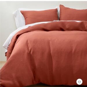 Clay Colored Hemp Duvet Cover Queen/Full CasaLuna brand